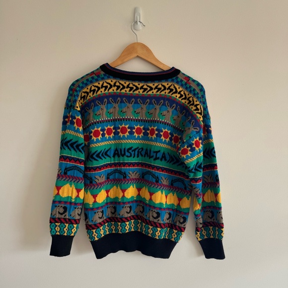 Vintage Toorallie | Coogi Style Australia Merino Wool Kangaroo 🦘 Sweater ~ XS - Picture 5 of 5